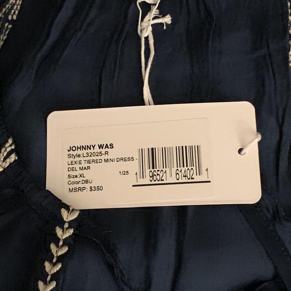 JOHNNY WAS LEXIE TIERED MINI DRESS
DEL MAR Navy Blue/size XL - Picture 5 of 7